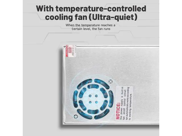 Alt view image 5 of 5 - Adjustable DC Power Voltage Converter with Digital Display AC 110V-220V to DC 0-48V 0-10A Module Switching Power Supply 480W Voltage Regulator Transformer Built in Cooling Fan