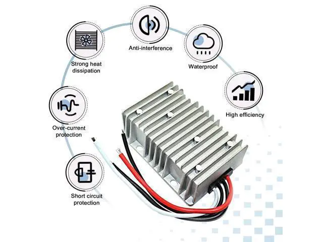 Alt view image 2 of 5 - DC 24V to 12V 30A Converter, DC Voltage Regulator Power Converter,Module Car Power Supply is Applicable to Golf Cart, etc