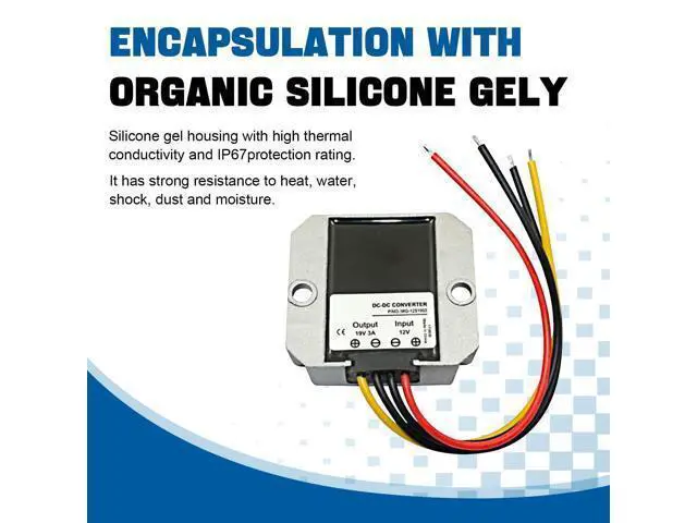 Alt view image 5 of 5 - DC 24V to 12V 30A Converter, DC Voltage Regulator Power Converter,Module Car Power Supply is Applicable to Golf Cart, etc