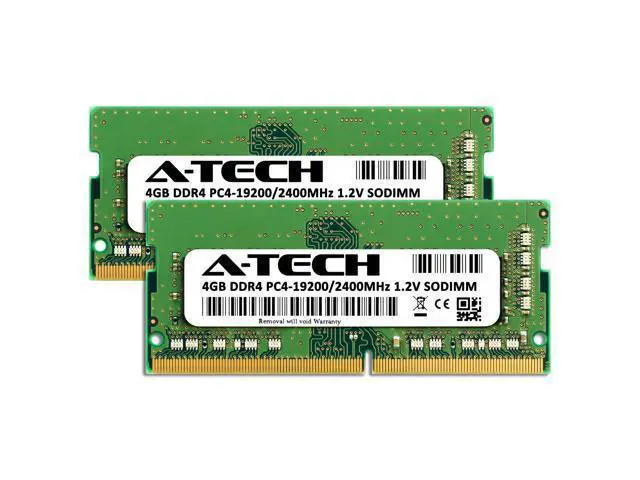 Alt view image 2 of 5 - A-Tech 8GB (2x4GB) DDR4 2400 MHz SODIMM PC4-19200 (PC4-2400T) CL17 Non-ECC Laptop RAM Memory Modules