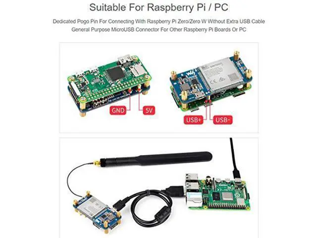 Alt view image 3 of 5 - SIM7600G-H 4G HAT Module for Raspberry Pi and PC,Support LTE Cat-4 4G 3G 2G Communication and GNSS Positioning,Global Band,up to 50Mbps Uplink, 150Mbps Downlink