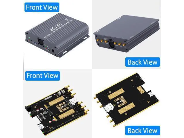 Alt view image 4 of 5 - M.2 to USB 3.0 5G Module Adapter 6 External Antennas, Dual SIM Card Slots, Active Cooling Fan, Auxiliary Power (5-12V), Supports Quectel, Sierra, Gosuncn 5G Modules, for Desktop PC