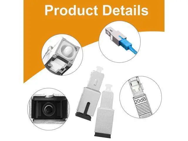 Alt view image 4 of 5 - PklzNet 10PCS 20dB SC-UPC Fiber Optical attenuators Single Mode, Male to Female singal Attenuation Connector Fixed Direct Insert Adapter