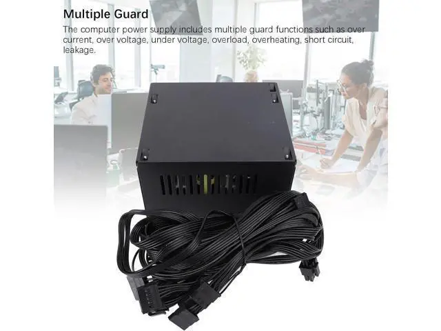 Alt view image 7 of 7 - 500W ATX Power Supply, Smart Temperature Control Circuit Multiple Guard Desktop Power Supply with Fan Speed, for Double and Gaming PCs