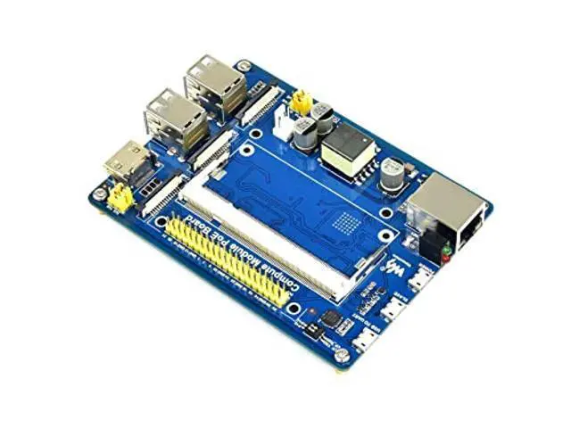 Alt view image 4 of 5 - waveshare Compute Module IO Board with PoE Feature Composite Breakout Board for Developing with Raspberry Pi CM3 / CM3L / CM3+ / CM3+L