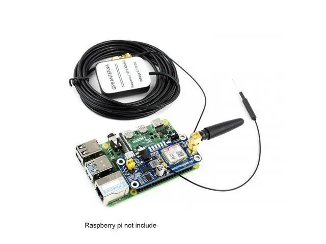 Alt view image 4 of 5 - Coolwell Raspberry Pi GSM HAT GSM/GPRS/GNSS/Bluetooth Module for Raspberry Pi 4B+ 4B 3B+ 3B 2B+ Zero W WH Based on SIM868 Supports SMS, Phone Call, Email, etc