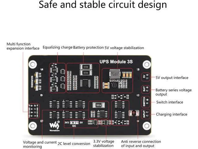 Alt view image 4 of 7 - UPS Power Module for with 5V Uninterruptible Power Supply Multi Battery CircuitsWithout Battery
