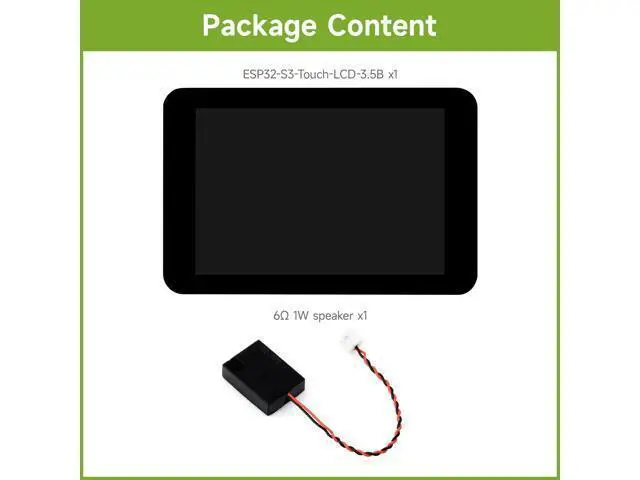 Alt view image 2 of 5 - Waveshare ESP32-S3 3.5inch Capacitive Touch Display Development Board Type B, 320×480 Pixels, IPS Panel, 262K Color, QSPI, Onboard Camera Interface, Supports Wi-Fi and Bluetooth 5, ESP32 with Display