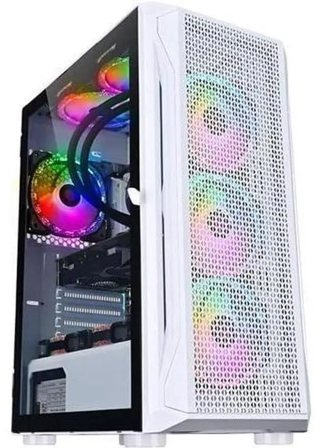 Main image of Power Supply 550W ATX Computer Power Supply 80PLUS White Label Certified RGB Fan Black Flat Cable Anti Power Technology
