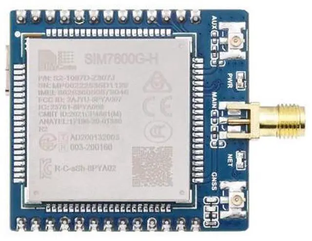 Main image of Waveshare SIM7600G-H 4G Communication Module, Multi-Band Support, Compatible with 4G/3G/2G, with GNSS Positioning-Pre-soldered Version