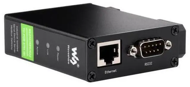 Main image of RS232/RS422/RS485 to RJ45 Ethernet Module, TCP/IP to Serial, with POE Function, Bi-Directional Transparent Data Transmission Between RS232/485/422 and Ethernet, Rail-Mount Serial Server
