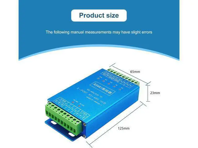 Alt view image 6 of 7 - Bacoz RS232 RS485 to 4 Port RS485 Hub with Quad Optical Isolation,Repeater Industrial-Grade Photoelectric Isolation, RS485 Splitter/Sub-Sharer, BZ-RS232/485-485-4 way