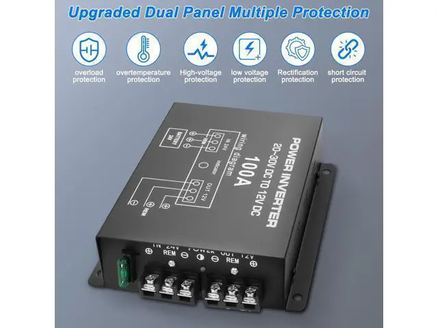 Alt view image 4 of 7 - DC 24V to 12V Step-Down Voltage Converter 100A 1200W DC 20-30V to 12V Buck Module Adapter Regulator Reducer Car Power Supply Volt Converter for Car Truck Vehicle - 1 Pcs