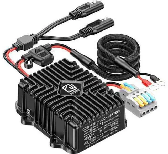 Main image of 400W 32A 12V Golf Cart 48V-120V to 12V Converter Voltage Regulator Reducer Transformer with Fuse DC Convert Regulator Power Supply Buck Transformer Module for Motorcycle Golf Cart Scooters