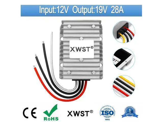 Alt view image 2 of 5 - DC DC 12V to 19V 28A Step-up Module,Boost Converter 9V-13V to 19V Voltage Regulator,Waterproof Power Adapt 532W 19V Volt Transformer Module (12V to 19V 28A)