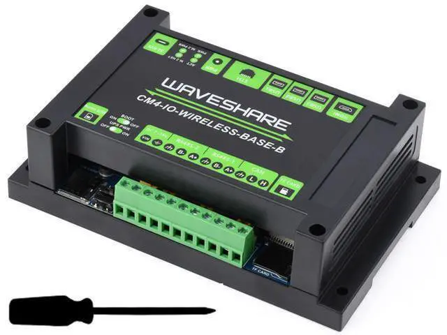 Main image of waveshare Industrial IoT 5G/4G/LoRa Wireless Expansion Board with UPS Module for Raspberry Pi Compute Module 4 Lite/eMMC Series, with CSI/HDMI/USB/Gigabit Ethernet/CAN / RS485 / M.2 B Key Interfaces