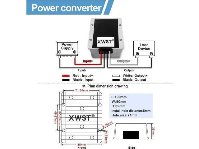 Alt view image 4 of 7 - DC DC 12V to 19V 28A Step-up Module,Boost Converter 9V-13V to 19V Voltage Regulator,Waterproof Power Adapt 532W 19V Volt Transformer Module (12V to 19V 28A)