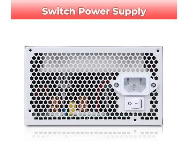 Alt view image 7 of 7 - Power Supply 650W Standard ATX PC PSU 80 Plus Gold Non Modular Full Voltage 110-240V Active PFC with 20+4Pin Motherboard Power Cable for Desktop Gaming Server White