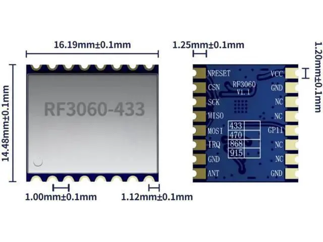 Alt view image 5 of 5 - RF3060 100mW Long-Range Wireless Transceiver Module, Ideal for IoT, Smart Agriculture, Industrial Automation (915MHZ x 5 PCS)