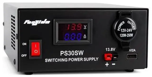 Main image of DC Bench Power Supply 30A 13.8V, Universal Regulated Power Supply for Radio, USB+Anderson+Cigarette Lighter Socket Home Lab Benchtop AC-to-DC Converter for CB/HAM/Amateur Radio