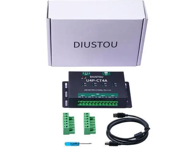 Alt view image 6 of 7 - USB to 4-Channel 485 Serial Module CH344Q SP3485 Chip 480Mbps USB Interface Supports 485 Communication at 3M baud Rate Metal case with Isolation Multiple Protection