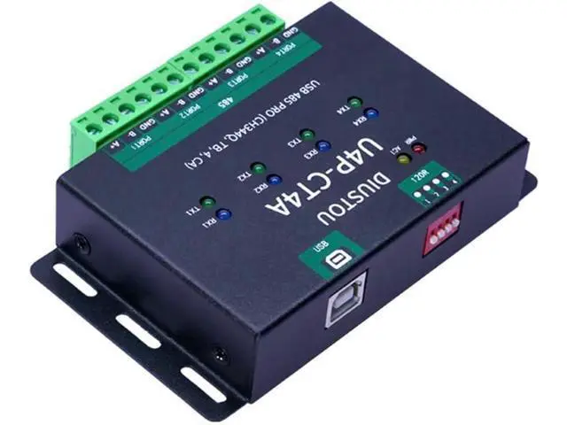 Alt view image 7 of 7 - USB to 4-Channel 485 Serial Module CH344Q SP3485 Chip 480Mbps USB Interface Supports 485 Communication at 3M baud Rate Metal case with Isolation Multiple Protection