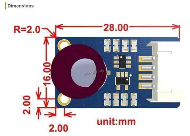 Alt view image 5 of 5 - MLX90640 IR Array Thermal Imaging Camera 32×24 Pixels 55° Field of View I2C Interface 3.3V/5V Compatible with Raspberry Pi (ESP32) STM32 @XYGStudy (MLX90640-D55 Thermal Camera)