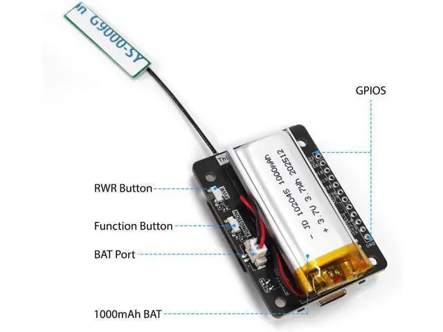 Alt view image 6 of 7 - ELECROW Transceiver Compatible for LoRa Meshtastic with GPS and ESP32-S3 - ThinkNode M2 with 1.3" OLED Display, SX1262 Wireless Module 915MHz, 1000mAh Battery for Meshtastic