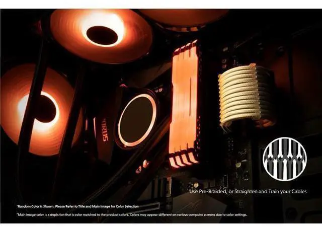 Alt view image 3 of 6 - LINKUP - 30cm PSU Cable Extension Sleeved Custom Mod GPU PC Braided w/Comb Kit - Compatible with RTX30901 x 24 P (20+4)2 x 8 P (4+4) CPU3 x 8 P (6+2) GPU Set300mm - WhiteBlack