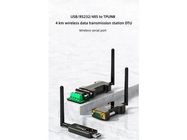 Alt view image 2 of 6 - DTECH Wireless Module TPUNB Data Converter RS232 to Lora DTU Wireless Serial Transceiver