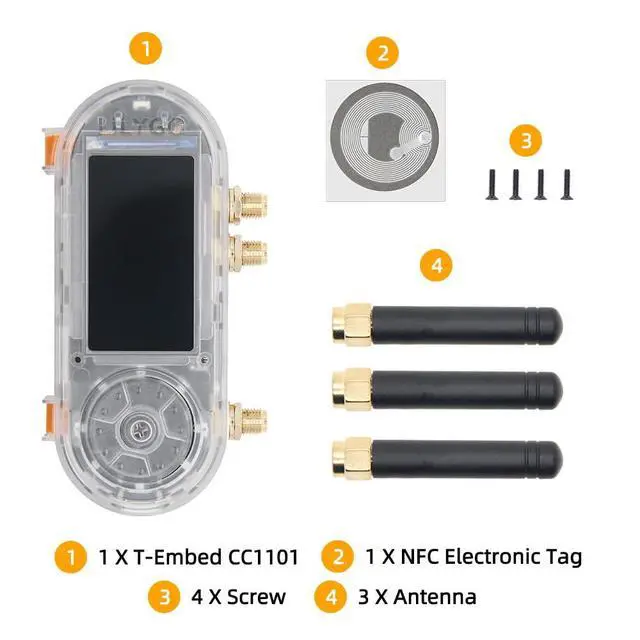 Alt view image 7 of 7 - T-Embed CC1101 Plus ESP32-S3 Development Board | Microphone, TTGO ,1.9-inch ST7789V IPS TFT LCD ,External Antenna