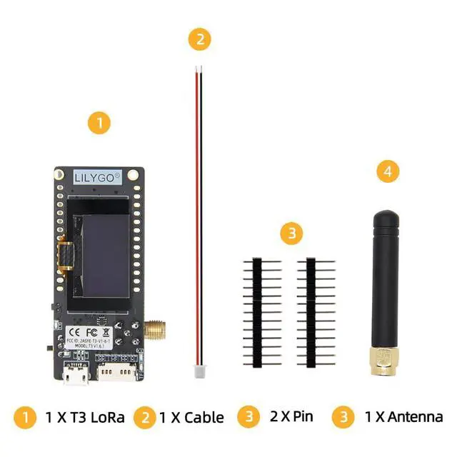 Alt view image 6 of 7 - LoRa32 433Mhz ESP32 TTGO Development Board | 0.96 Inch OLED