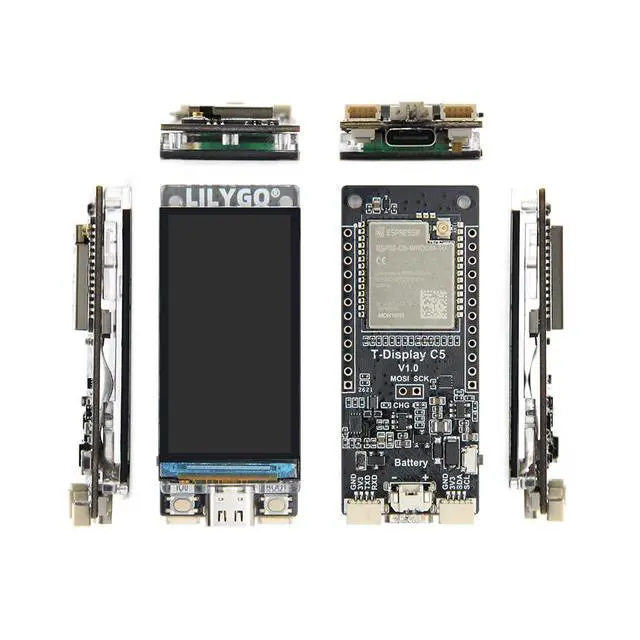 Alt view image 2 of 7 - T-Display C5 ESP32-C5 Dev Board 1.9-inch ST7789 IPS LCD | Dual-Band 2.4GHz & 5GHz Wi-Fi 6 Bluetooth IoT Module