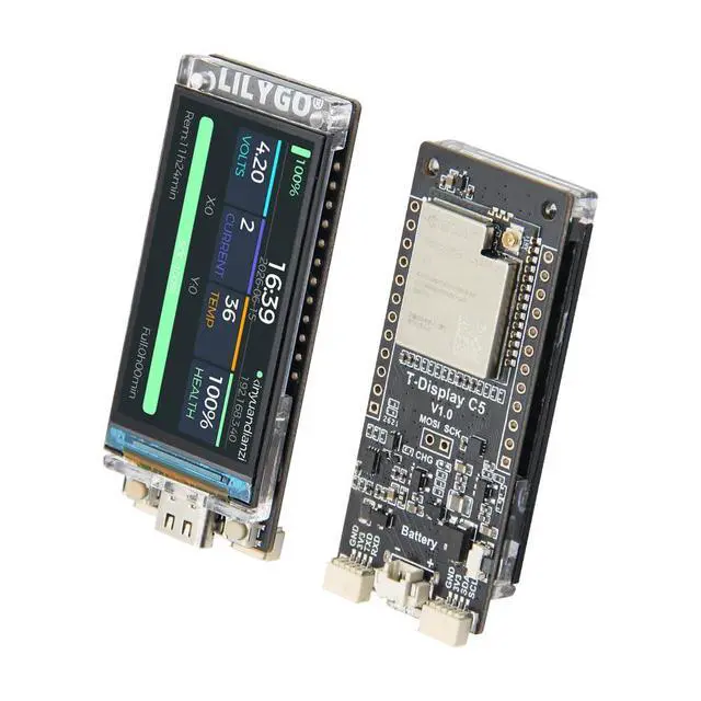 Alt view image 7 of 7 - T-Display C5 ESP32-C5 Dev Board 1.9-inch ST7789 IPS LCD | Dual-Band 2.4GHz & 5GHz Wi-Fi 6 Bluetooth IoT Module