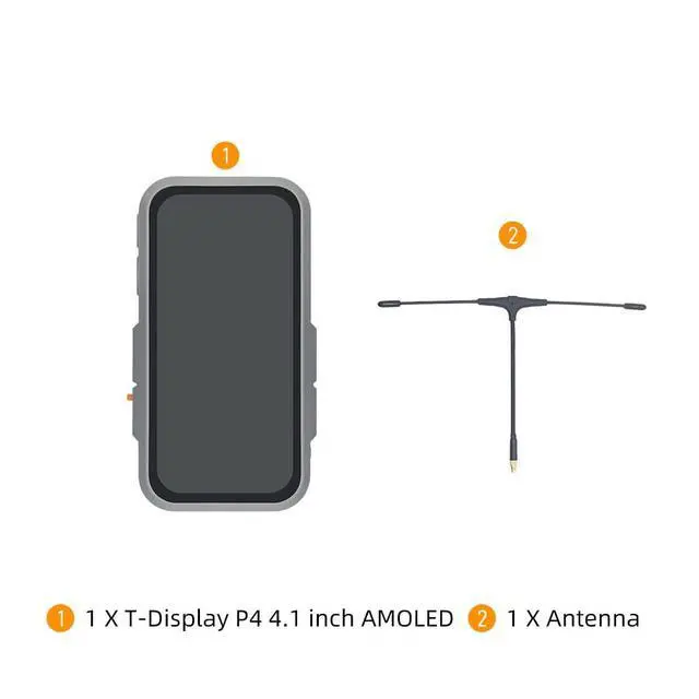 Alt view image 6 of 6 - T-Display-P4 ESP32 SX1262 830945MHz Development Board | 4.1 inch AMOLED