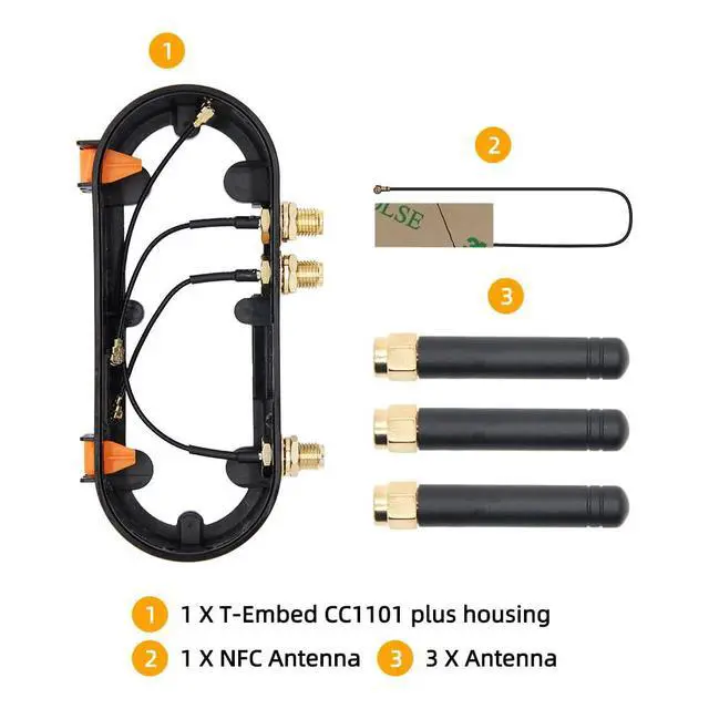Alt view image 6 of 6 - T-Embed CC1101 Plus External Antenna Standalone Shell (Black) | Development Board,TTGO,Replacement Shell