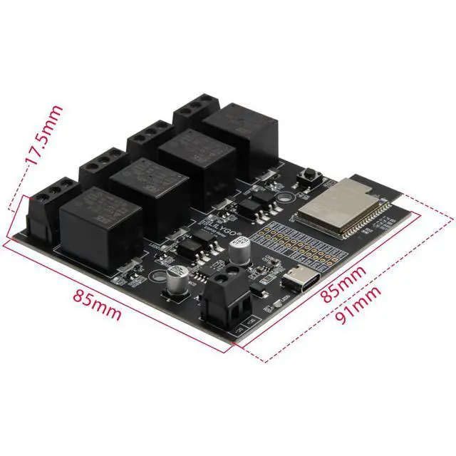 Alt view image 7 of 7 - TTGO T-Relay ESP32 DC 5V 4 Groups Relay Development Board