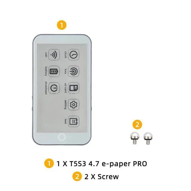 Alt view image 6 of 6 - T5-4.7-S3 E-Paper Pro ESP32-S3 Development Board | SX1262 ,LoRa 915Mhz ,TF Card ,RTC,4.7-inch Ultra-Low Power Touchable E-Paper Display