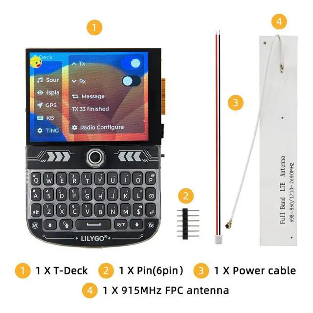 Alt view image 6 of 7 - T-Deck ESP32-S3 LoRa TTGO Development Board | 2.8 inch LCD