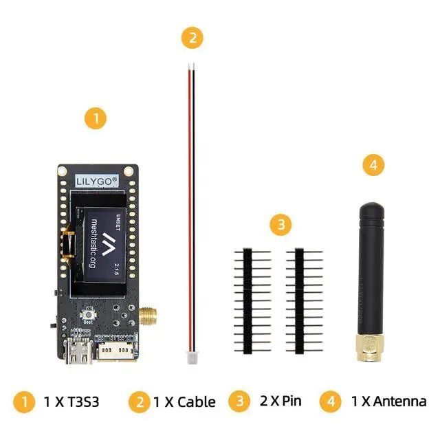 Alt view image 7 of 7 - T3S3 V1.2 ESP32-S3 LoRa Development Board | Meshtastic ,TTGO , 0.96 Inch OLED