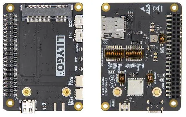 Main image of T-ETH-Elite-LTE-Shield (with GPS) L76K Development Board | 4G Cellular IoT Microcontroller Electronic Expansion Board Module