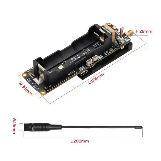 Alt view image 4 of 7 - T-TWR Rev2.1 VHF ESP32-S3 Radio Dev Board SA868 Module | VHF 134174MHz L76K GNSS GPS 1.3 Inch SH1106 OLED Display Wi-Fi & Bluetooth 5.0 IoT Dev Kit