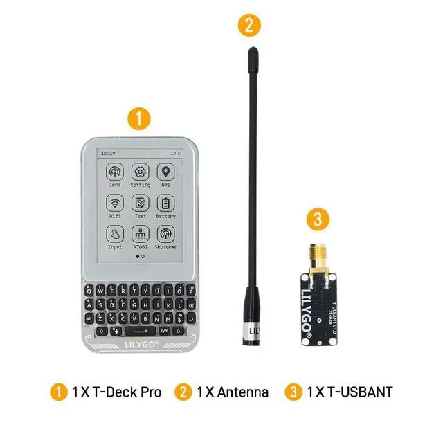 Alt view image 6 of 7 - T-Deck Pro SX1262 LoRa 915Mhz GPS Development Board | TTGO, 3.1 inch E-Paper, External antenna