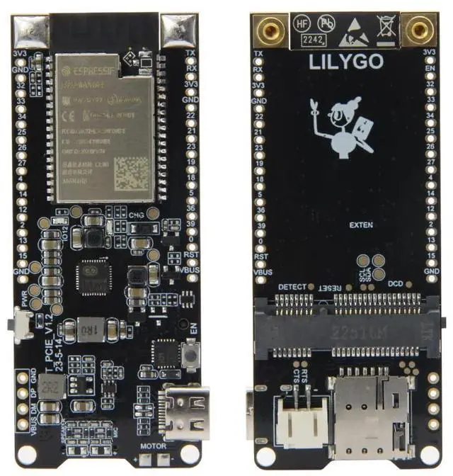 Main image of T-PCIE ESP32 Development Board IoT Module (16MB) | Compatible with Interchangeable Cellular Modem Modules