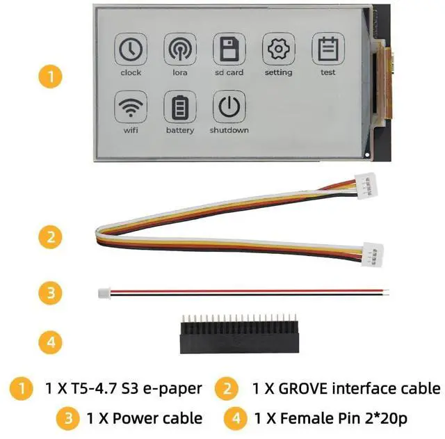 Alt view image 6 of 7 - T5 4.7 Inch E-Paper V2.3 ESP32-S3 Development Driver Board | TTGO