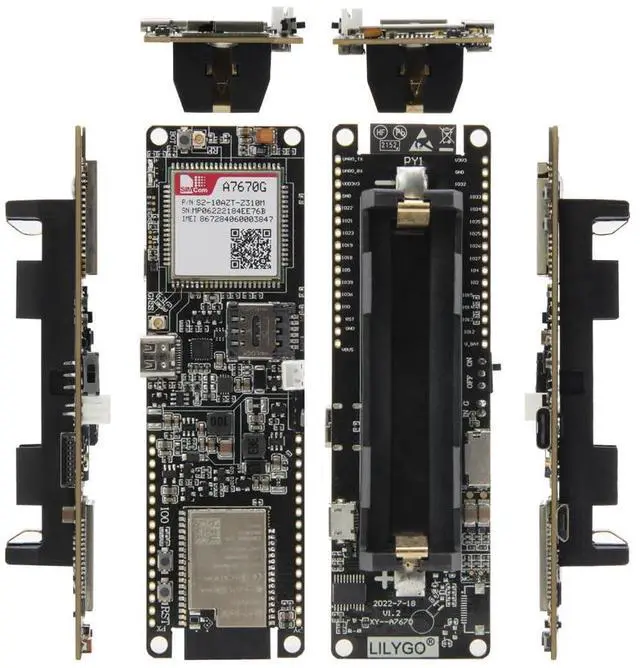 Alt view image 5 of 7 - T-A7670G R2 4G LTE CAT1 SIM Module ESP32 TTGO Development Board Support GSM/GPRS/Edge TF Card (A7670G Without GPS)