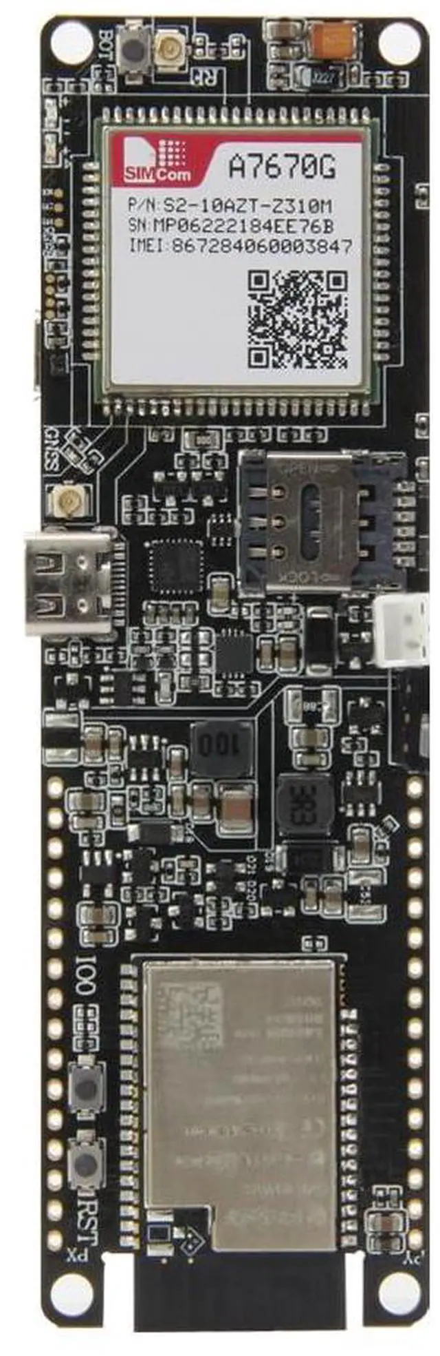 Alt view image 6 of 7 - T-A7670G R2 4G LTE CAT1 SIM Module ESP32 TTGO Development Board Support GSM/GPRS/Edge TF Card (A7670G Without GPS)