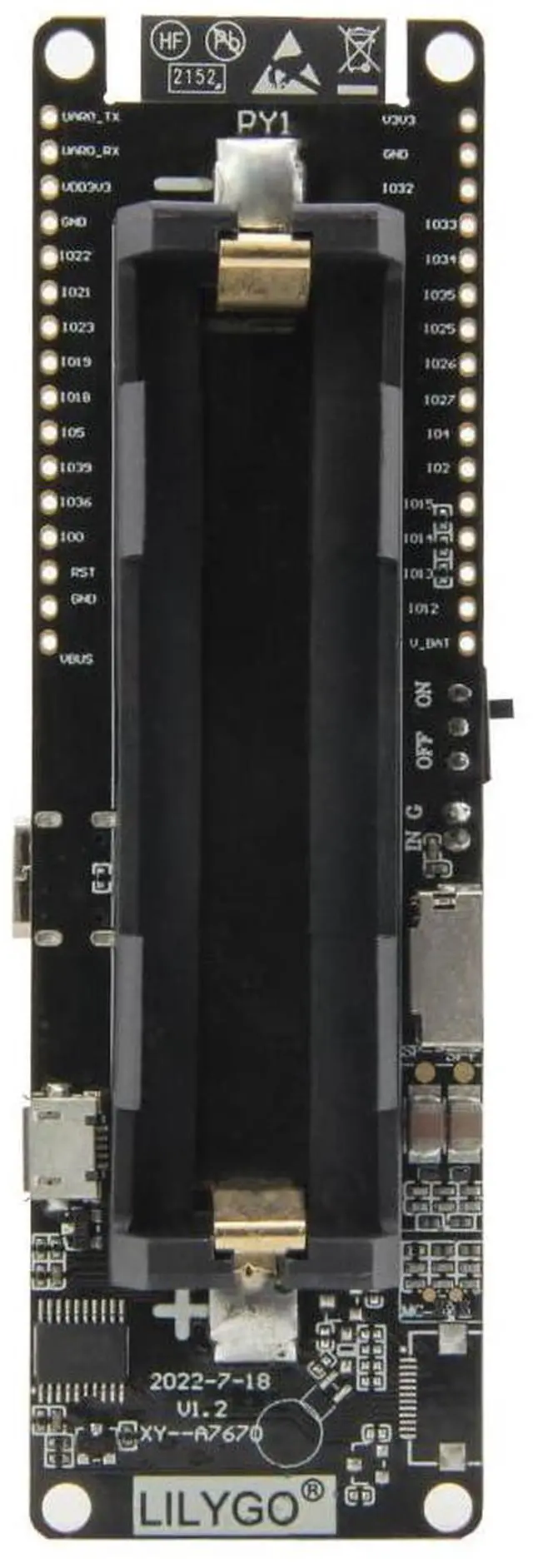 Alt view image 7 of 7 - T-A7670G R2 4G LTE CAT1 SIM Module ESP32 TTGO Development Board Support GSM/GPRS/Edge TF Card (A7670G Without GPS)