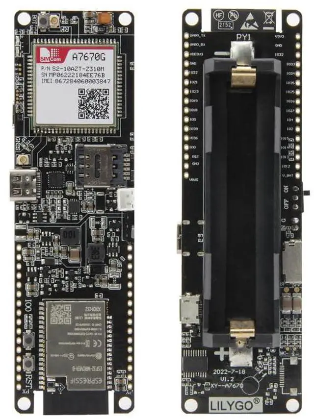 Alt view image 3 of 7 - T-A7670G R2 4G LTE CAT1 SIM ESP32 Development Board