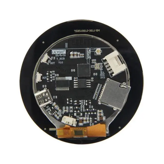 Alt view image 2 of 7 - T-RGB ESP32-S3 2.1 inch Round LCD Touch Screen TTGO Development Board